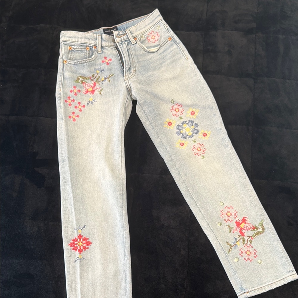 Lucky Brand Embroidered Jeans